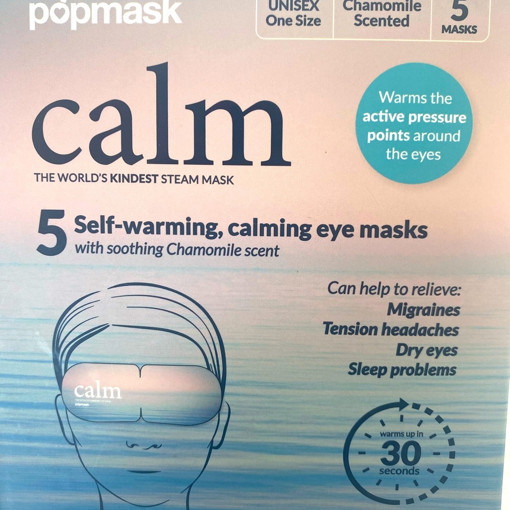 CALM EYE MASK , SELF WARMING, NWT , GIVE MOM A REST FROM STRESS 🌷🌷🌷👵